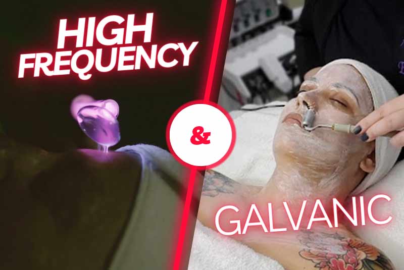 High frequency and galvanic facial treatments